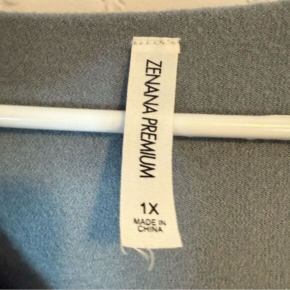 Zenana Premium Light Blue Knit Top - Picture 4 of 5